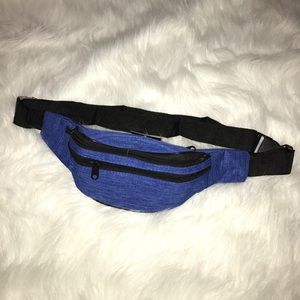 Blue denim look fanny pack